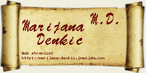 Marijana Denkić vizit kartica